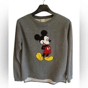 Mickey Mouse Grey Crewneck Sweatshirt Medium - Like New!